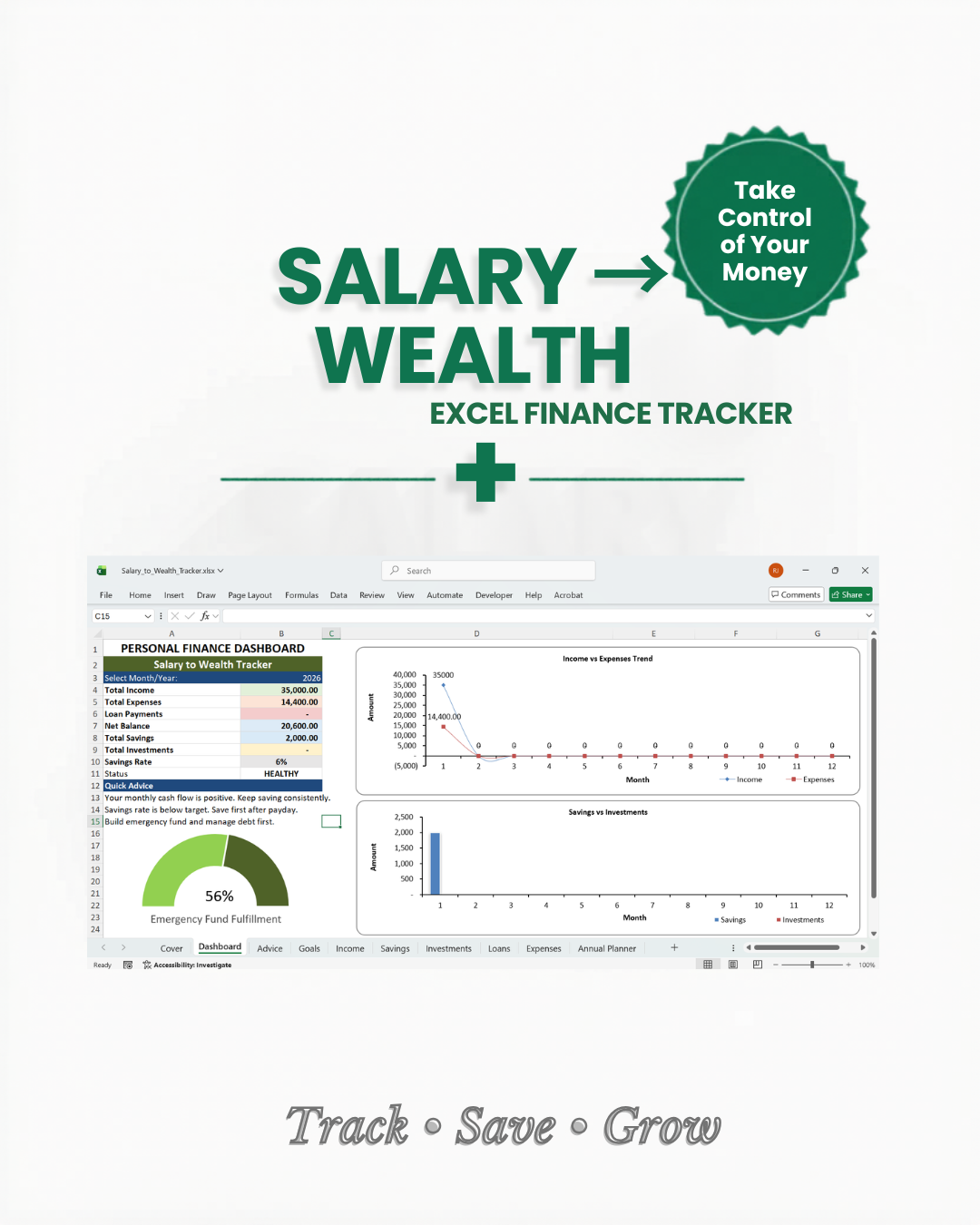 Salary to Wealth Tracker
